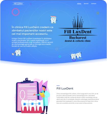 #lzfro Fill Luxdent website design CMS
